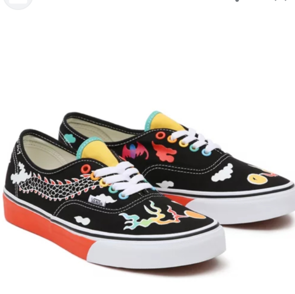 🆕 Vans | LTD EDITION Authentic Gallery Kaitlyn Chan Dragon Sneakers  Siz